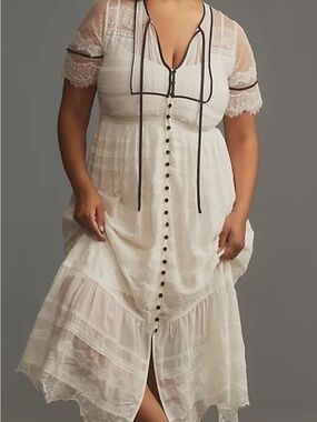 Anthropologie | Dresses | Michaela Textured Midi Dress Anthropologie |  Poshmark